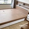Ảnh thực tế chiếc giường thông minh 1m8x2m, gỗ công nghiệp mdf, đầu kệ