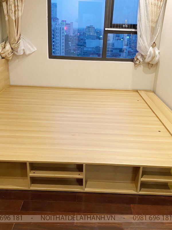 Nội Thất Đê La Thành là đơn vị chuyên thiết kế và thi công những chiếc giường gỗ công nghiệp có kích thước 2m, 2m4 hoặc to hơn thế!