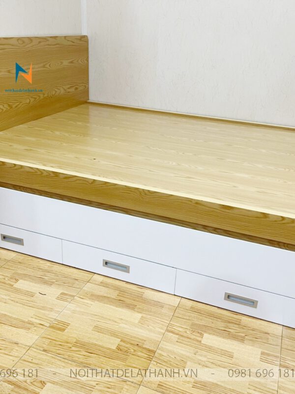 Chiếc giường kéo hiện đại thông minh, thiết kế và thi công bởi Nội Thất Đê La Thành