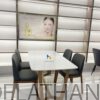 Bộ bàn ăn concorde mặt đá ceramic 4 ghế grace gỗ sồi Nga chuyên dành cho chung cư