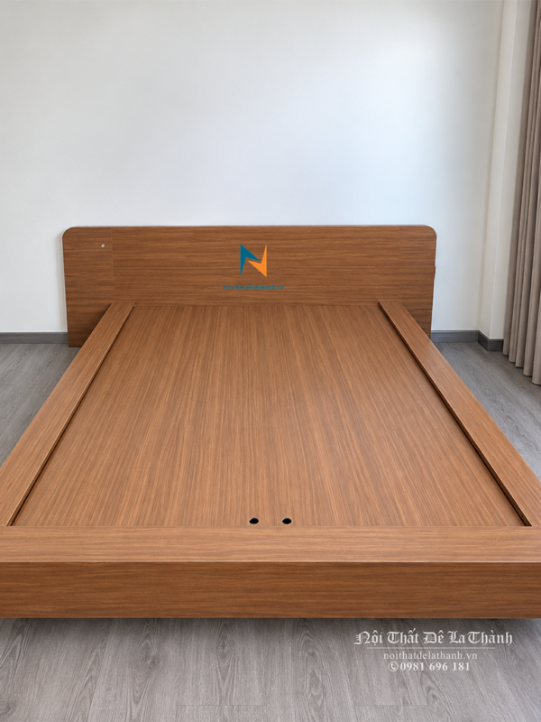 Giường phản kiểu Nhật 1m8x2m màu nâu đỏ 031RM | Gỗ MDF