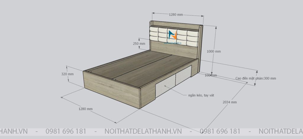 Kích thước giường ngủ 1 người