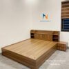 Giường có kệ đầu giường, 1m6x2m, dành cho cả người lớn hoặc trẻ em
