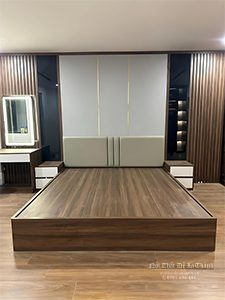 Giường có nệm đầu giường 1m8x2m