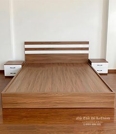 Hình ảnh thực tế chiếc giường gỗ công nghiệp 2mx2m2