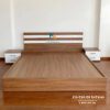 Chiếc giường kích thước lớn 2mx2m2 chất liệu gỗ công nghiệp MDF phủ melamine bền đẹp