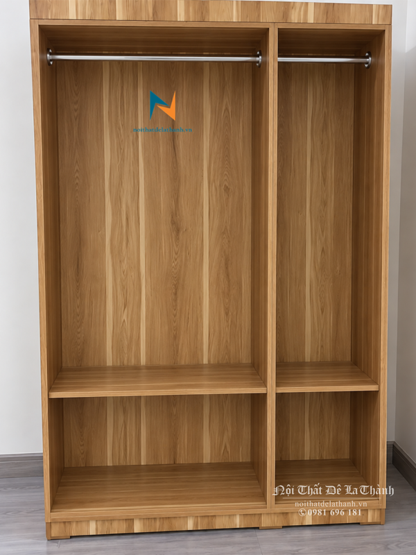 Thiết kế bên trong chiếc tủ áo 3 cánh 1m2x2m