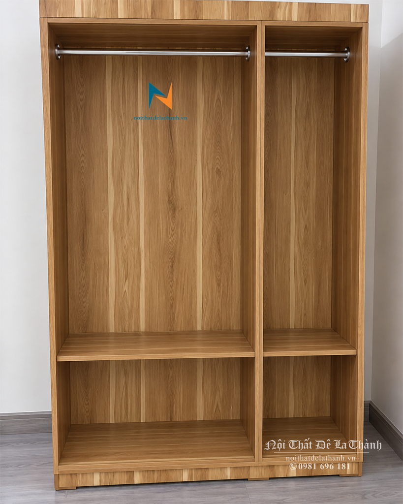 Thiết kế bên trong chiếc tủ áo 3 cánh 1m2x2m