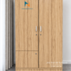 Chiếc tủ 2 cánh giá rẻ có lớp bề mặt melamine màu 388 là màu vàng nâu có hoạ tiết gỗ sồi đẹp mắt