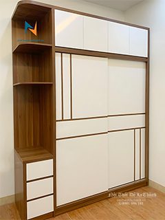 Tủ quần áo gỗ công nghiệp cửa lùa