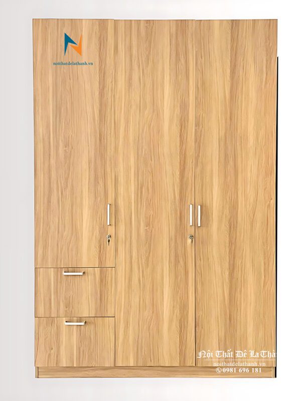 Chiếc tủ gỗ công nghiệp 3 cánh màu 388, kích thước 1m6x2m45