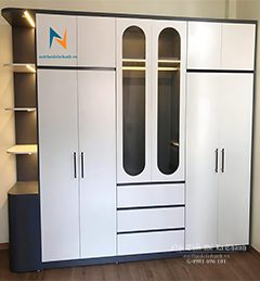 Tủ quần áo có kệ trang trí