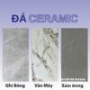 Mã màu đá ceramic: Luxury, Ghi Bóng, Vân Mây, Xám Bóng, Đen Kẻ Vàng