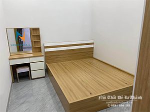 Ảnh thực tế bộ giường tủ giá rẻ 1m6, màu 388