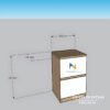 Bàn thiết kế chiếc tủ đầu giường giá rẻ, màu 388, 2 mặt ngăn kéo màu trắng, kích thước 40cmx40cmx50cm
