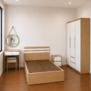 Bộ combo giường tủ bàn trang điểm giá rẻ gồm tủ 1m2x2m, giường 1m2x1m9, táp 40cm, bàn phấn treo 60cm, màu 388 pha màu trắng, phong cách hiện đại