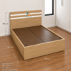 Bản thiết kế chiếc giường giá rẻ 1m2x1m9, màu 388, đầu giường có 2 kẻ trắng