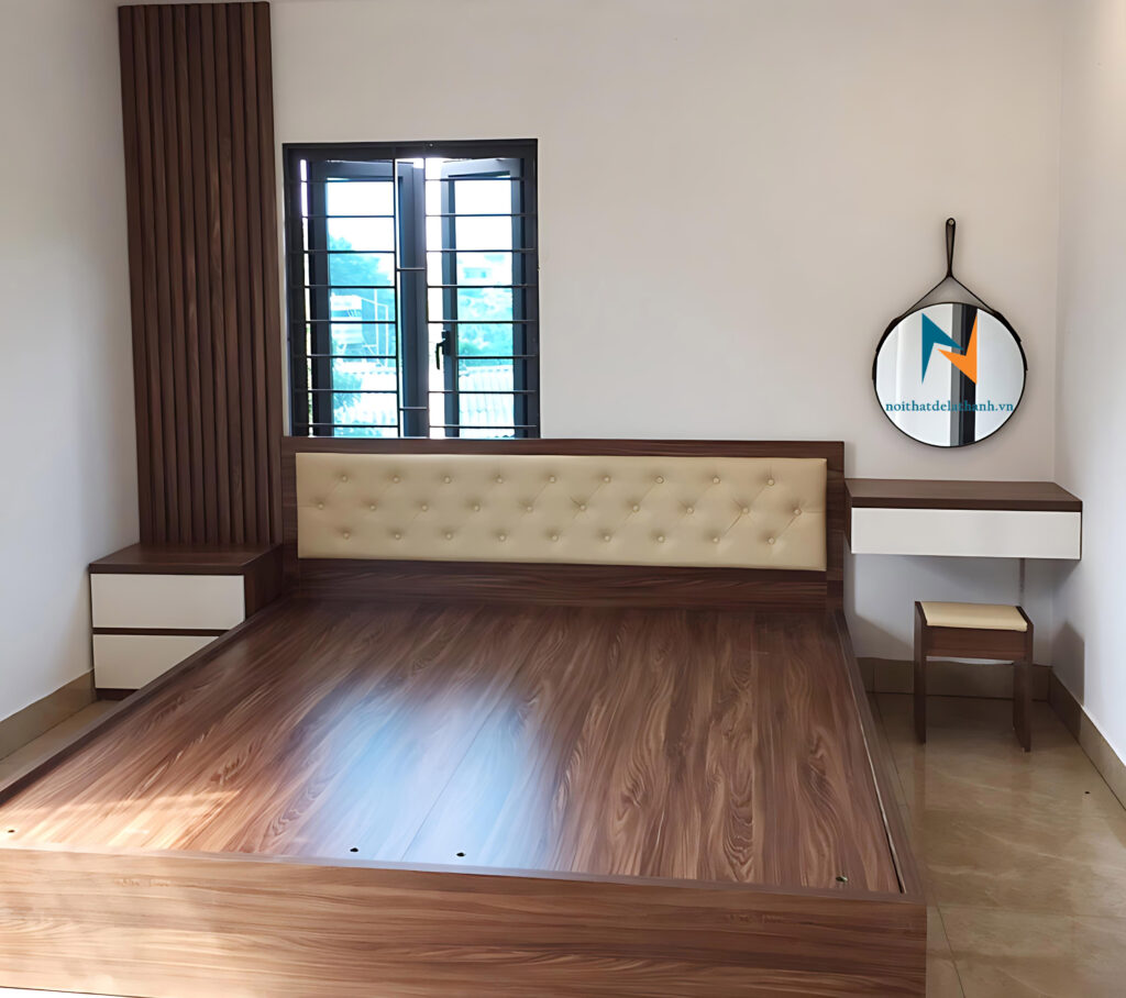 Bộ giường tủ cưới giá rẻ thiết kế theo phong cách hiện đại