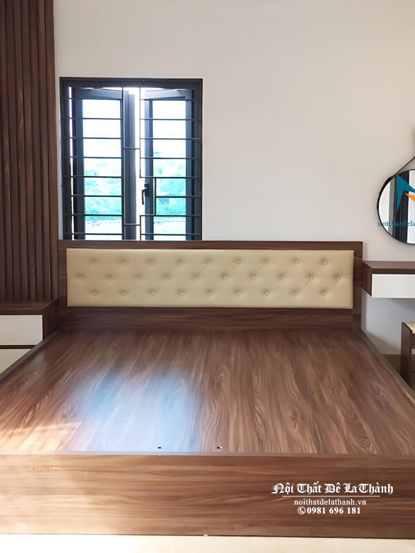 Bộ giường tủ đẹp giá rẻ màu óc chó