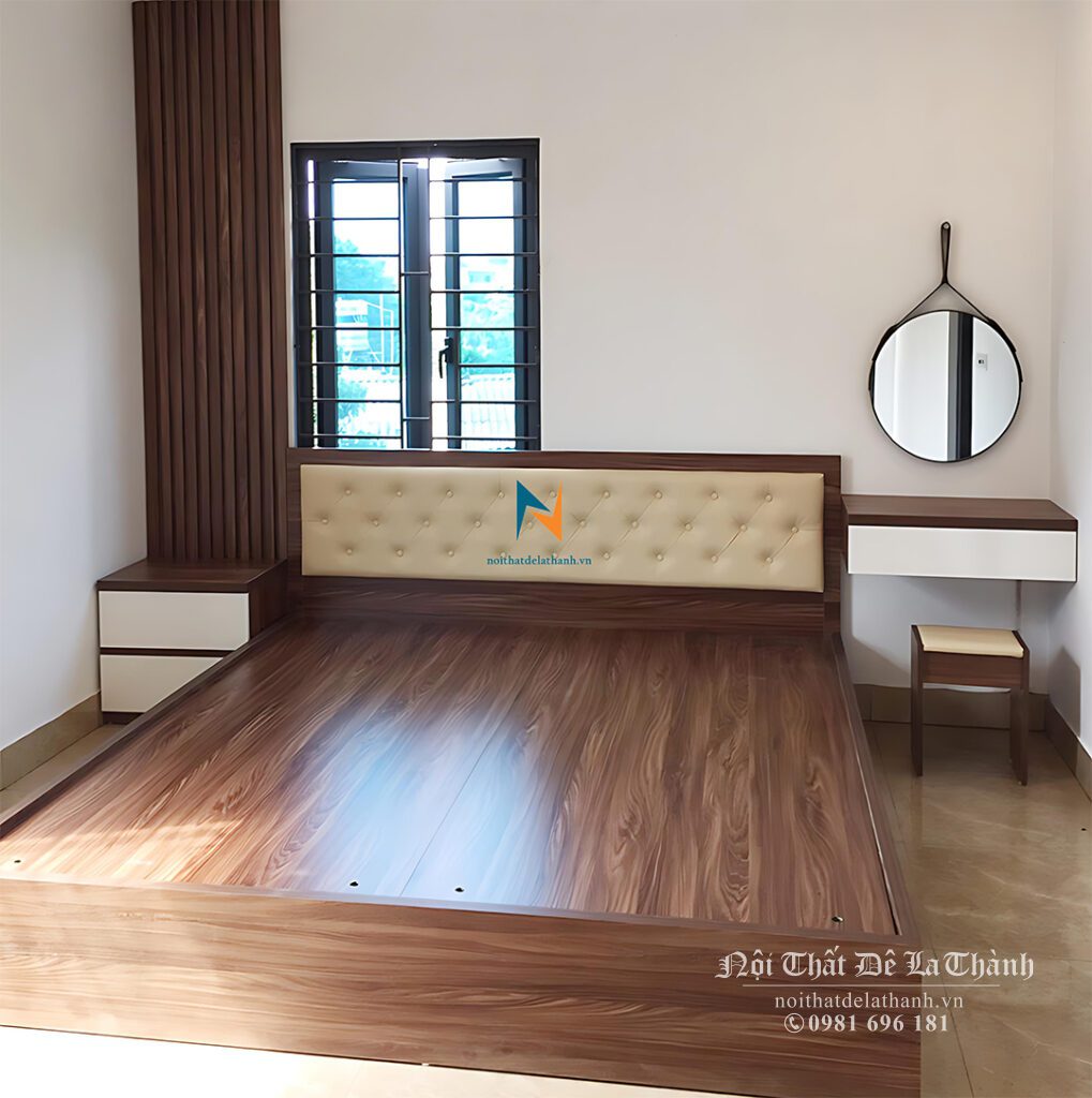 Bộ giường tủ cưới giá rẻ thiết kế theo phong cách hiện đại