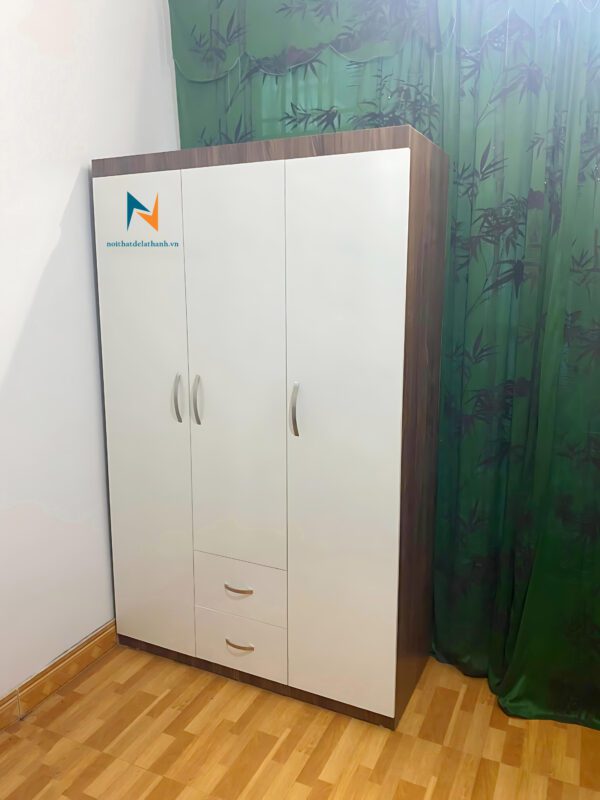 Ảnh tủ quần áo 1m2x2m trong combo giường tủ gỗ ép giá rẻ