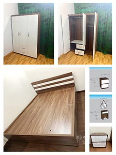 Hình Ảnh Thực Tế Giường Tủ Gỗ Ép Giá Rẻ