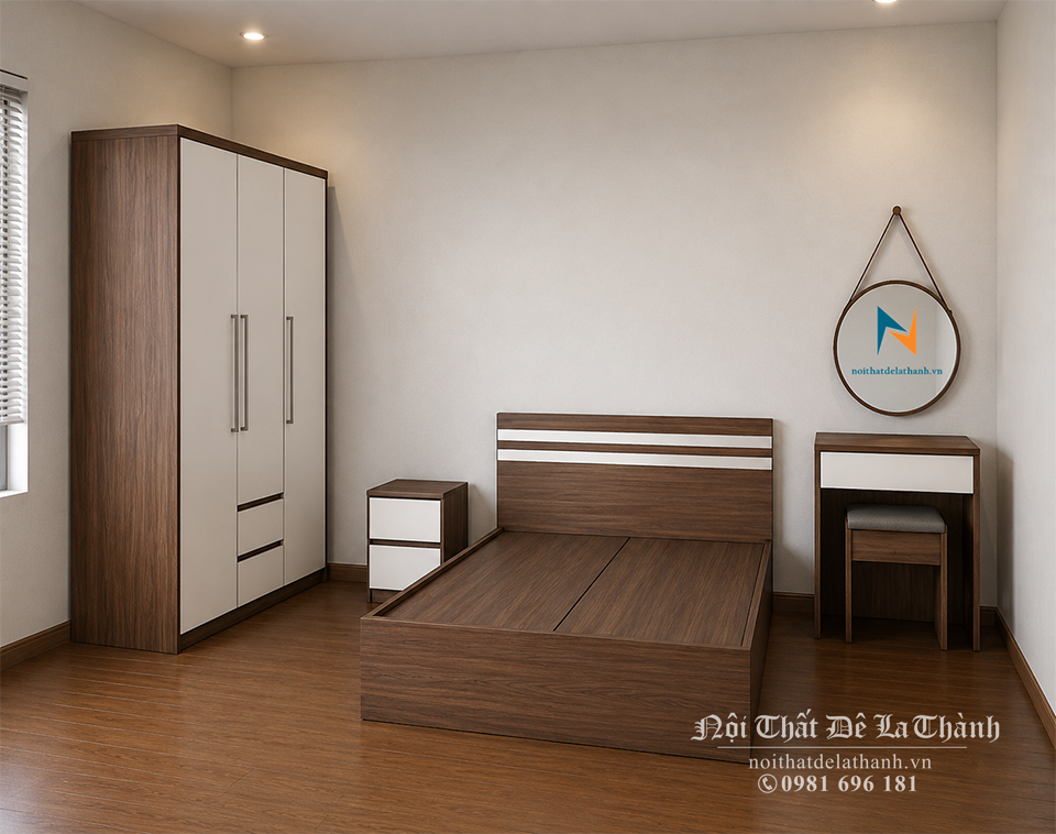 Combo giường tủ giá rẻ thiết kế chuyên cho chung cư mini và phòng cho thuê trọ với kích thước nhỏ cho 1 người dùng