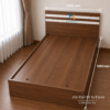 Thiết kế giường giá rẻ 1m2x1m9, màu 6089, đầu giường có 2 kẻ trắng