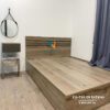 Ảnh thực tế chiếc giường 1m4x2m và bàn trang điểm treo 40cm dành cho chung cư mini