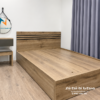 Ảnh thực tế chiếc giường 1m4x2m và bàn trang điểm treo 40cm dành cho chung cư mini