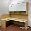 Thiết kế bàn học chữ L dành cho 2 người theo kiểu may đo, bàn học liền giá sách, phong cách hiện đại
