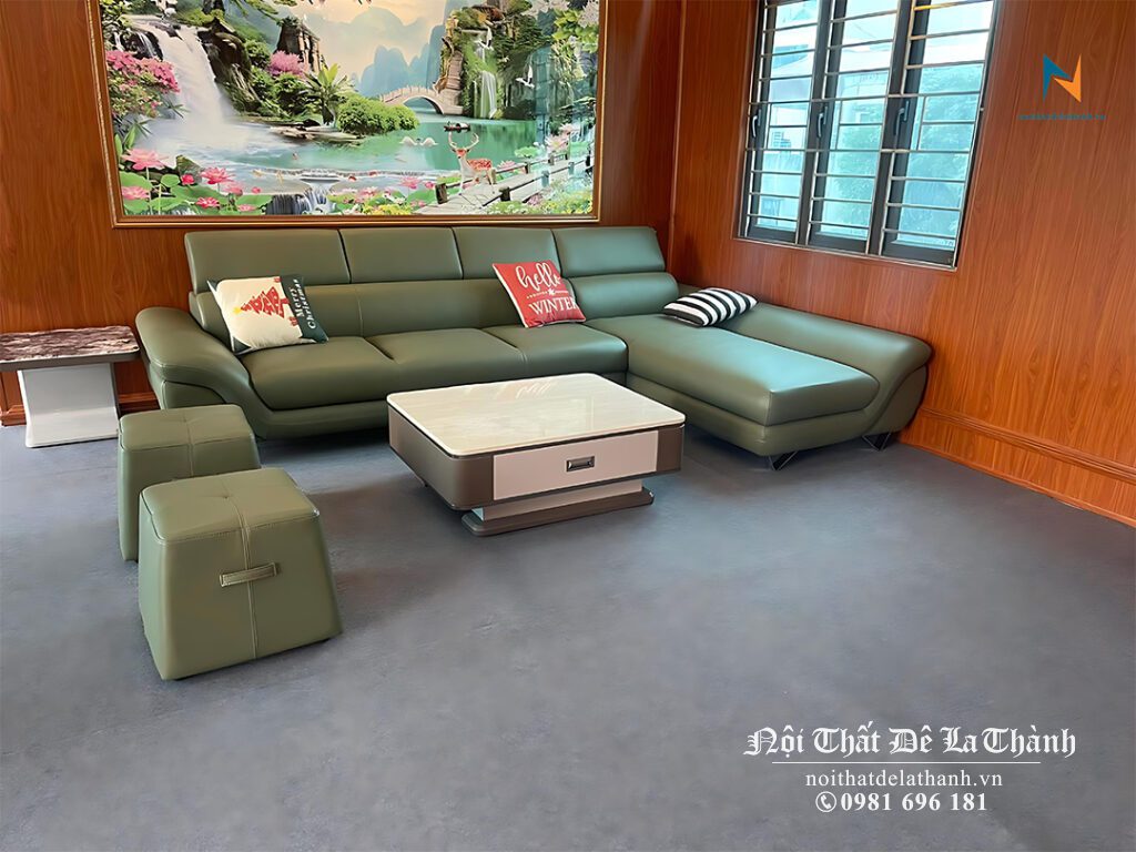 Sofa Da Đê La Thành, dòng sofa dễ dàng vệ sinh