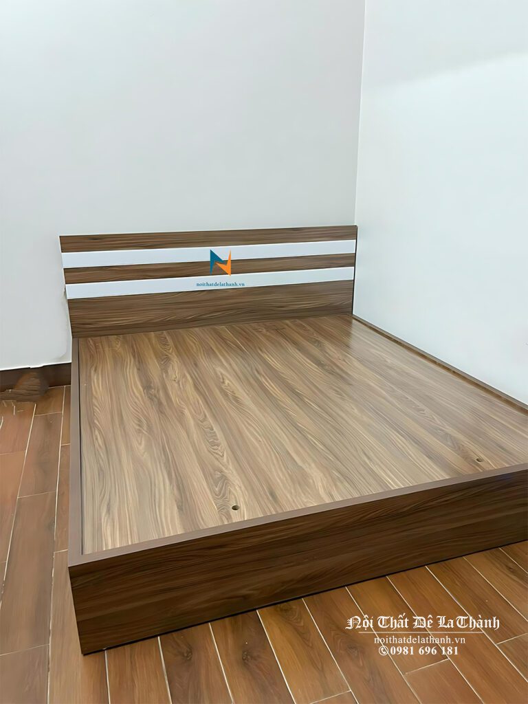 Giường gỗ công nghiệp là gì? Giường gỗ công nghiệp là chiếc giường được làm từ ván MDF phủ melamine