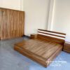 Bộ giường tủ giá rẻ gỗ công nghiệp bao gồm giường 1m8, tủ 2mx2m, táp 40cm x 2 chiếc