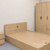 Combo nội thất phòng ngủ giá rẻ gồm giường 1m2x1m9, tủ 1m2x2m, táp đầu giường, màu gỗ sáng