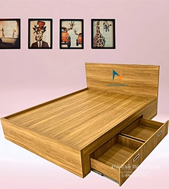 Hình Ảnh Giường 1m6x2m Giá Rẻ Gỗ MDF 2 Ngăn Kéo