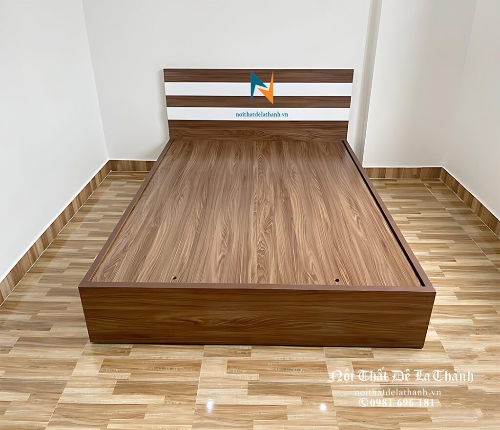 Mẫu giường hiện đại 1m6x2m siêu đẹp, màu óc chó