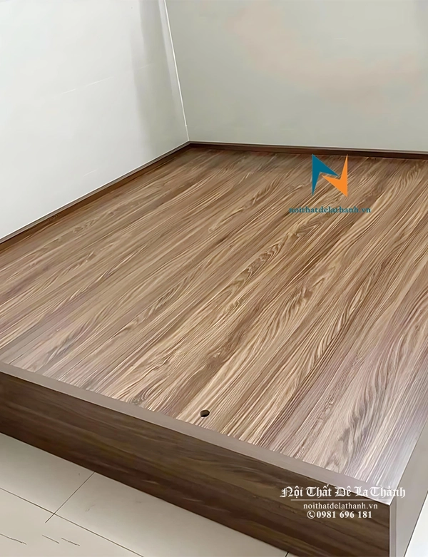 Chiếc giường hộp giá rẻ 1m6x2m không đầu, chuyên dụng cho sinh viên và phòng trọ