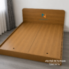 Chiếc giường bệt phân khúc giá rẻ, 1m6x2m, gỗ công nghiệp mdf, màu nâu, phong cách hiện đại - đơn giản