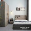 Bộ giường tủ giá rẻ được thiết kế theo phong cách hiện đại