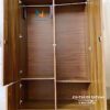 Thiết kế bên trong tủ áo 2 cánh, có 2 đợt, 2 suốt treo, 2 buồng và 2 cánh