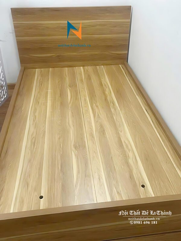 Giường ngủ giá rẻ 1m2 chất liệu gỗ công nghiệp mdf, màu 6161, dành cho 1 người ngủ