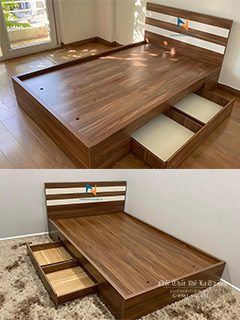 Giường Gỗ 1m2 x 2m