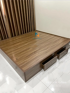 Hình Ảnh Giường Không Đầu Giá Rẻ Có Ngăn Kéo 1m6x2m