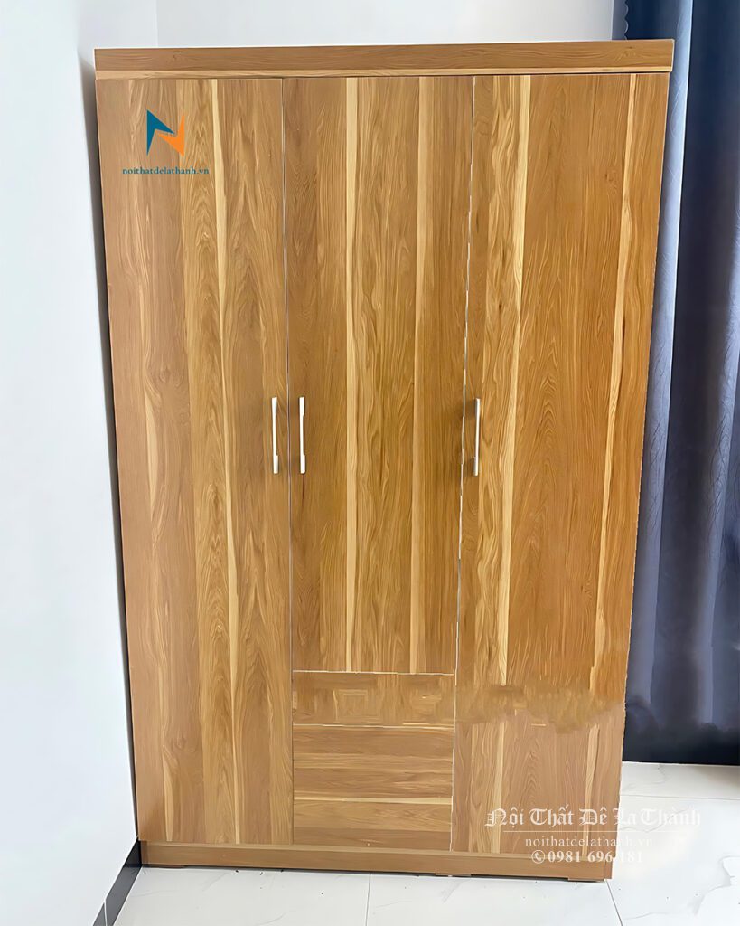 Tủ 1m2x2m giá rẻ được làm từ gỗ ép, chuyên dụng cho chung cư mini, phòng trọ, phòng ngủ sinh viên