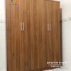 Chiếc tủ 4 cánh, 2 buồng, chất liệu gỗ công nghiệp mdf thuộc phân khúc giá rẻ, chuyên dụng cho phòng trọ