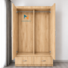 Thiết kế của chiếc tủ 2 cánh gỗ mdf giá rẻ: bên ngoài có 2 ngăn kéo phía dưới, bên trong có 2 suốt treo, kích thước 1mx2m