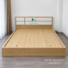 Chiếc giường gỗ công nghiệp hiện đại 1m8x2m bề mặt phủ melmine, bền màu vĩnh viễn theo thời gian